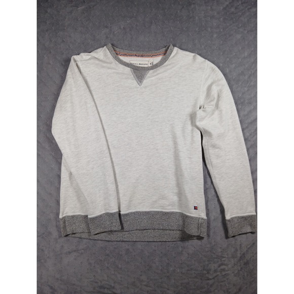 The Normal Brand Other - The Normal Brand Mens Crewneck Sweatshirt Gray Heather V-Stitch Pullover Size M